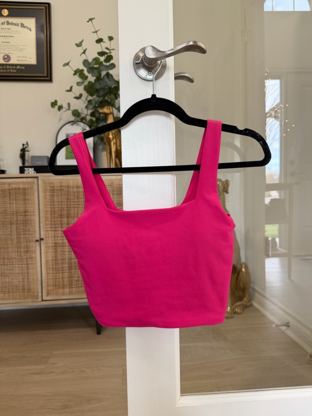 Abercrombie & Fitch YPB Women's Hot Pink Square Neck sports bra